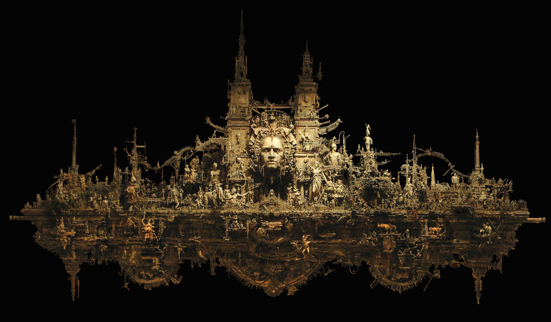 Illustration for article titled Kris Kuksi's Beautiful Art is Made From the Bones of Dead Model Kits